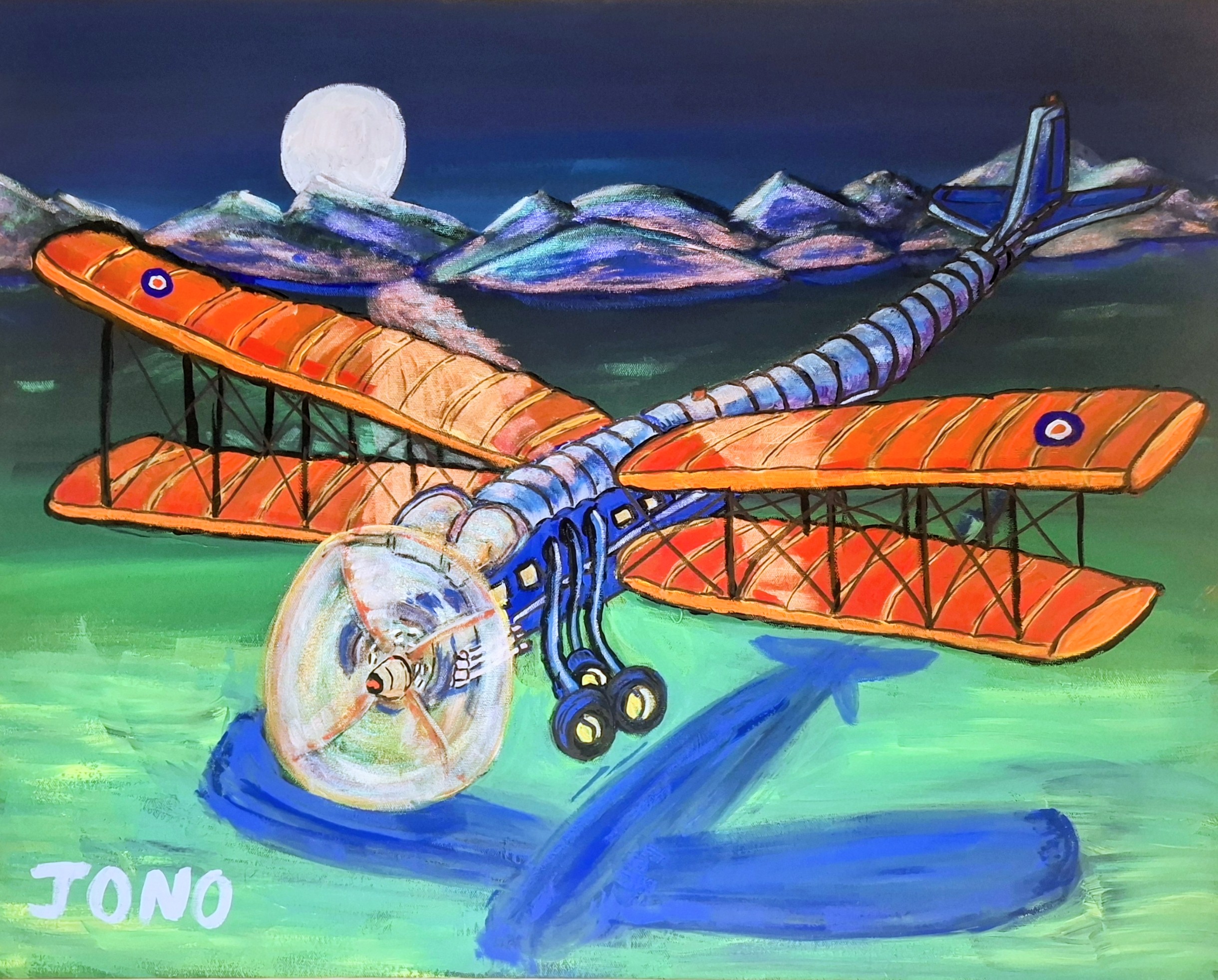 Libellula Aviatica, a dragonfly as a biplane