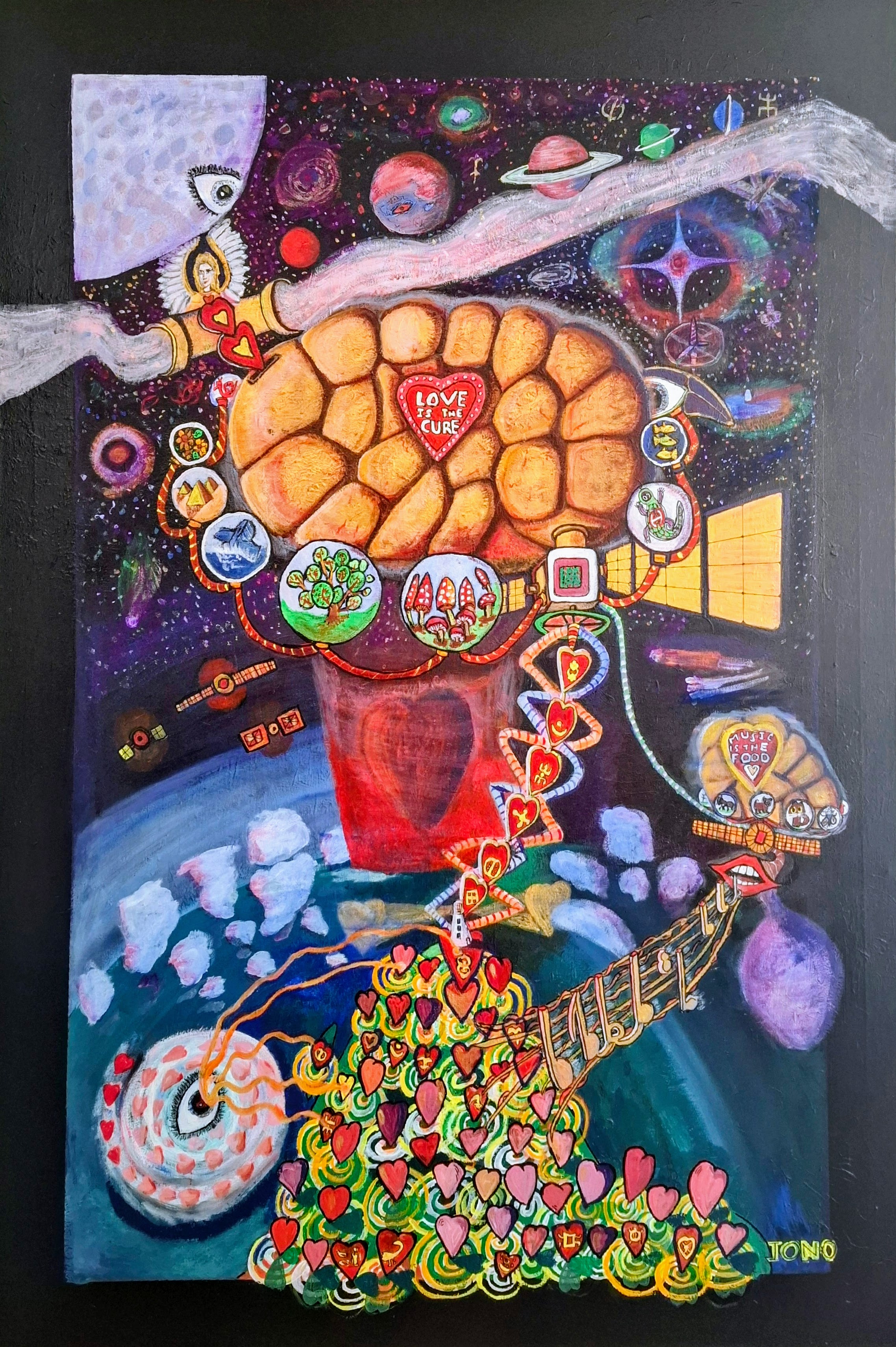 The Love Vending Machine, an acrylic painting