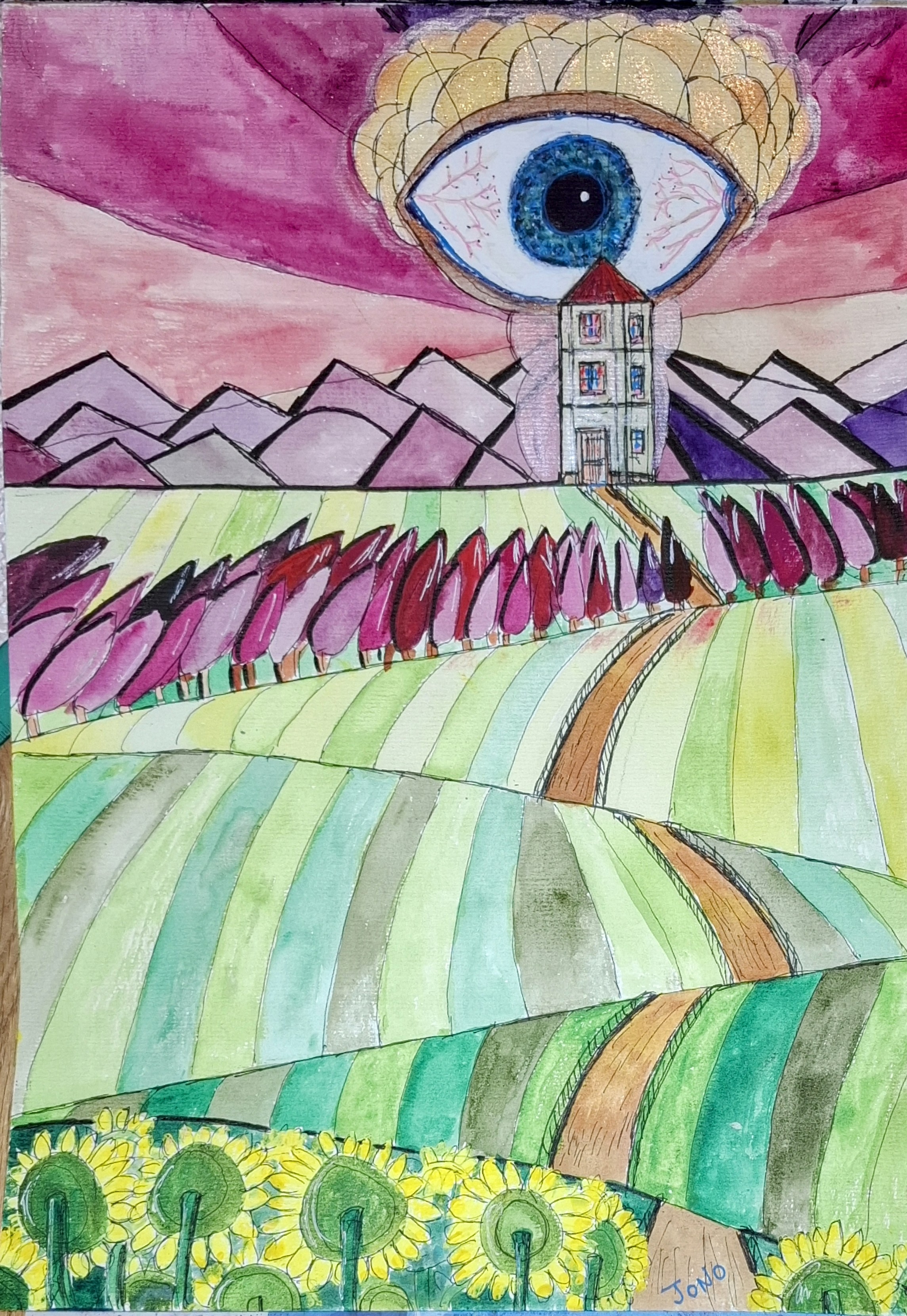 Eye Field watercolour