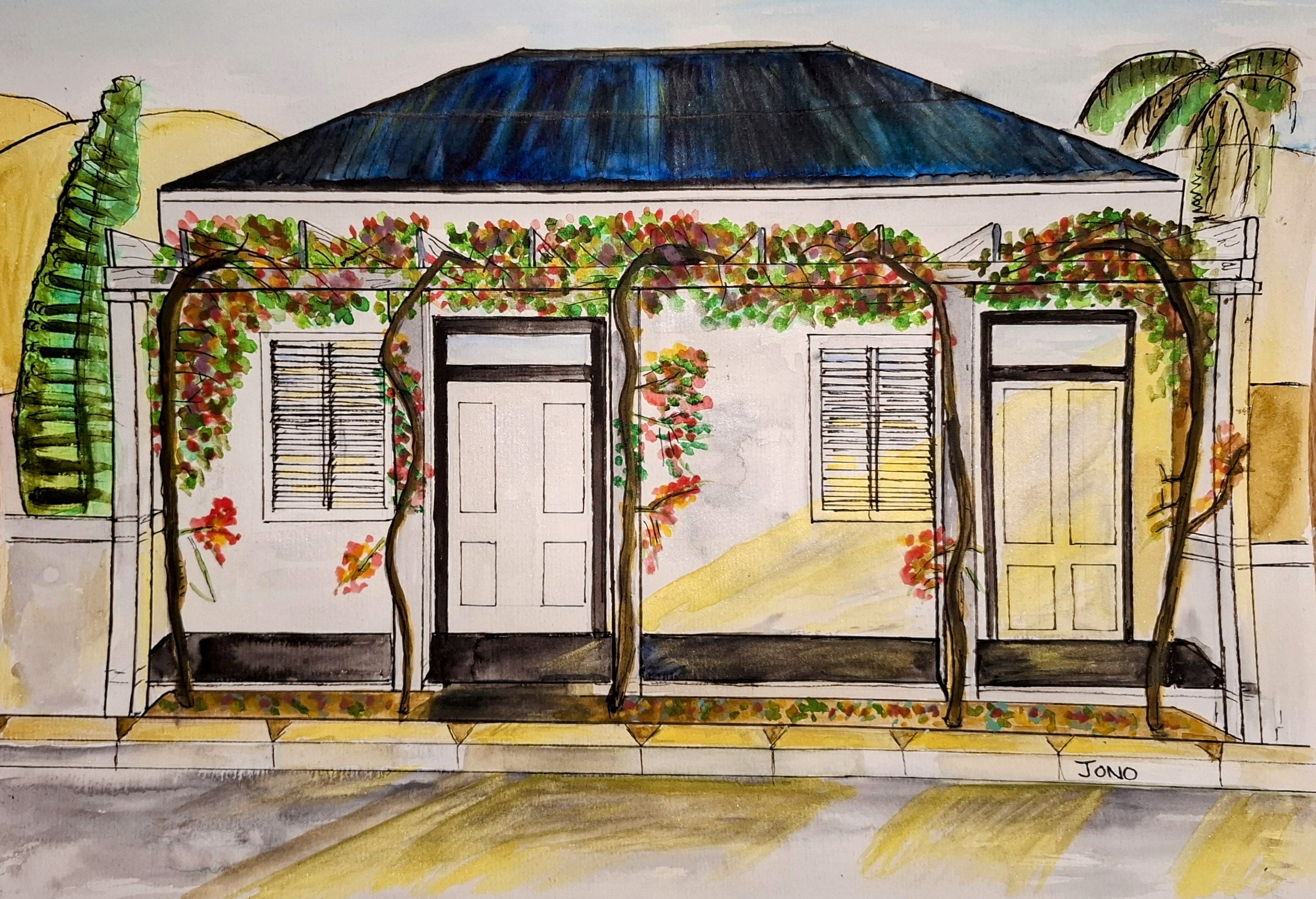 Montagu watercolour